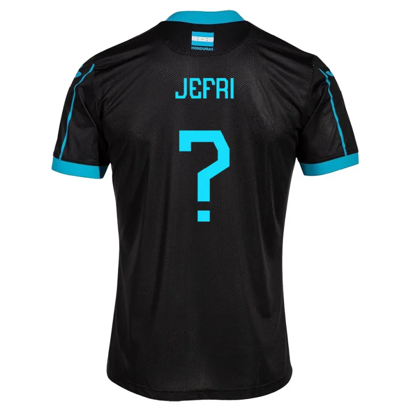 Danxen Hombre Camiseta Honduras Jefri Martínez #0 Negro 2ª Equipación 24-26 La Camisa