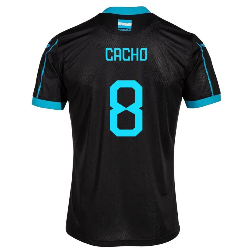 Danxen Hombre Camiseta Honduras Daylor Cacho #8 Negro 2ª Equipación 24-26 La Camisa