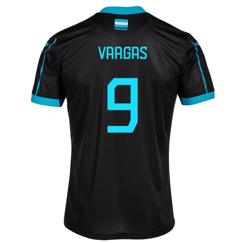 Danxen Hombre Camiseta Honduras Nayrobi Vargas #9 Negro 2ª Equipación 24-26 La Camisa