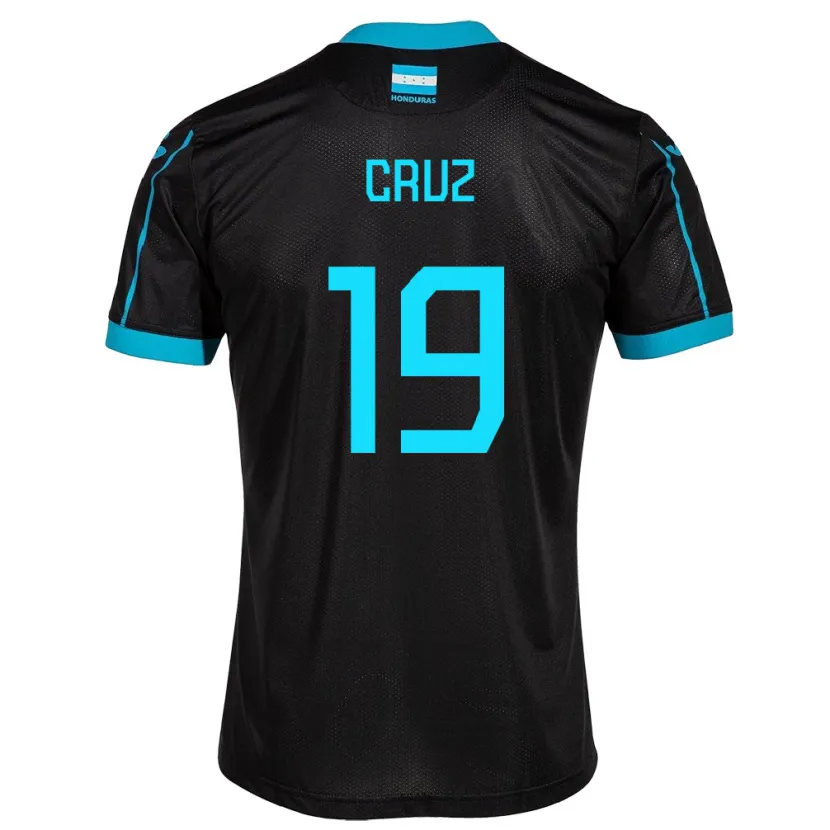 Danxen Hombre Camiseta Honduras Russel Cruz #19 Negro 2ª Equipación 24-26 La Camisa
