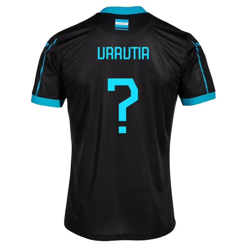 Danxen Hombre Camiseta Honduras Nathalie Urrutia #0 Negro 2ª Equipación 24-26 La Camisa