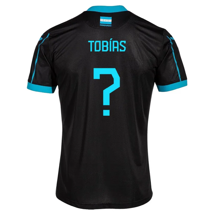 Danxen Hombre Camiseta Honduras Débora Tobías #0 Negro 2ª Equipación 24-26 La Camisa