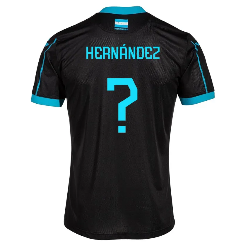 Danxen Hombre Camiseta Honduras Riccy Hernández #0 Negro 2ª Equipación 24-26 La Camisa