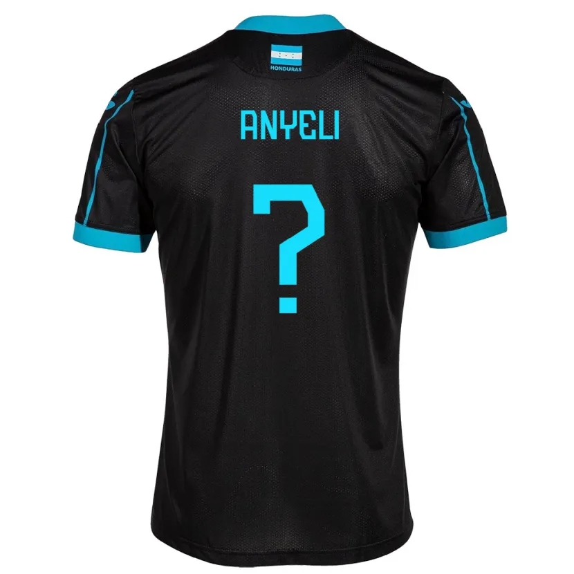 Danxen Hombre Camiseta Honduras Anyeli Rodriguez #0 Negro 2ª Equipación 24-26 La Camisa