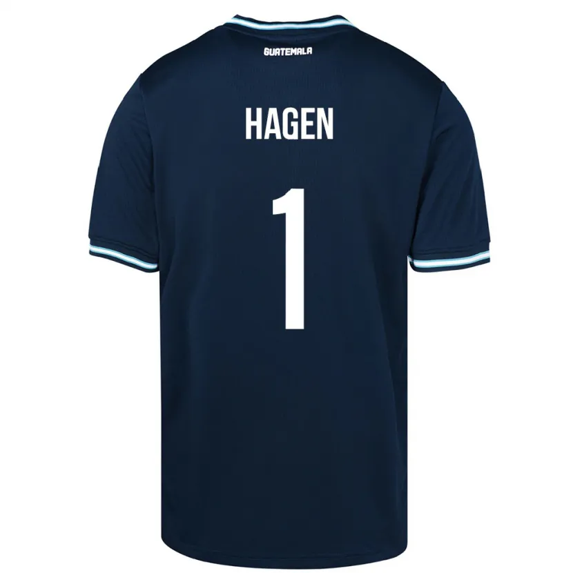 Danxen Hombre Camiseta Guatemala Nicholas Hagen #1 Azul 2ª Equipación 24-26 La Camisa