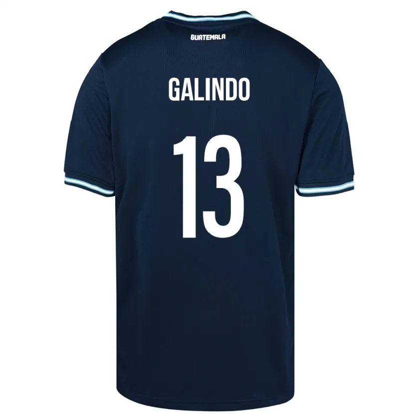 Danxen Hombre Camiseta Guatemala Alejandro Galindo #13 Azul 2ª Equipación 24-26 La Camisa