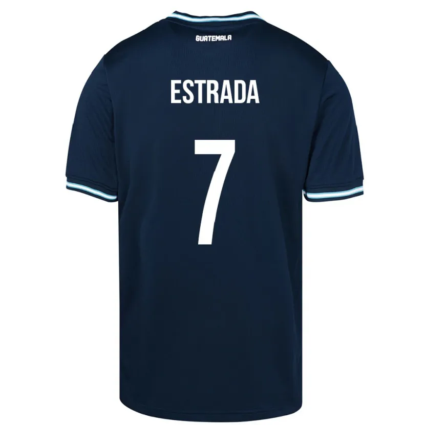 Danxen Hombre Camiseta Guatemala Javier Estrada #7 Azul 2ª Equipación 24-26 La Camisa