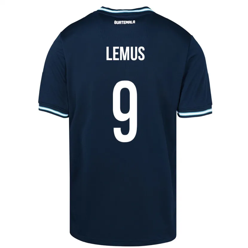 Danxen Hombre Camiseta Guatemala Erick Lemus #9 Azul 2ª Equipación 24-26 La Camisa