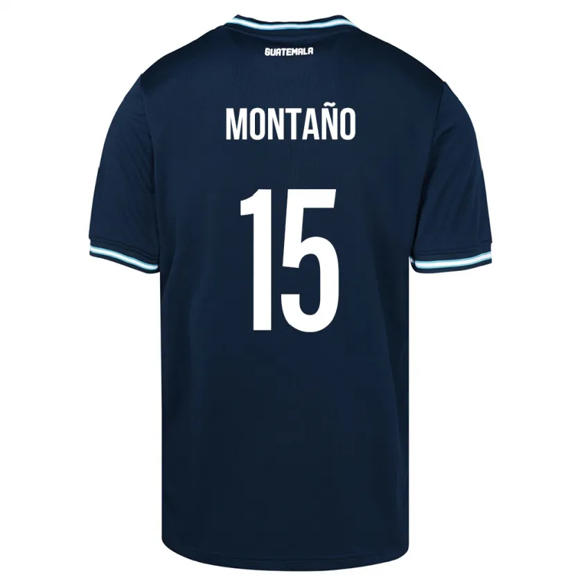 Danxen Hombre Camiseta Guatemala Figo Montaño #15 Azul 2ª Equipación 24-26 La Camisa