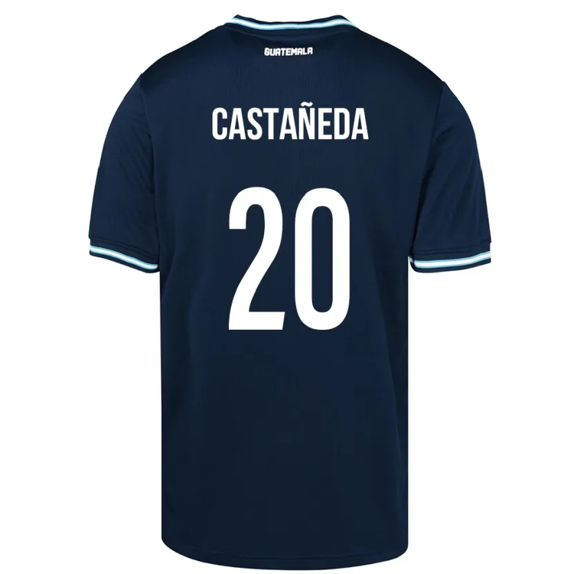 Danxen Hombre Camiseta Guatemala Brayam Castañeda #20 Azul 2ª Equipación 24-26 La Camisa