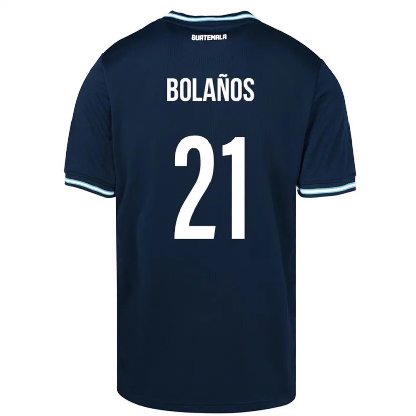 Danxen Hombre Camiseta Guatemala Diego Bolaños #21 Azul 2ª Equipación 24-26 La Camisa