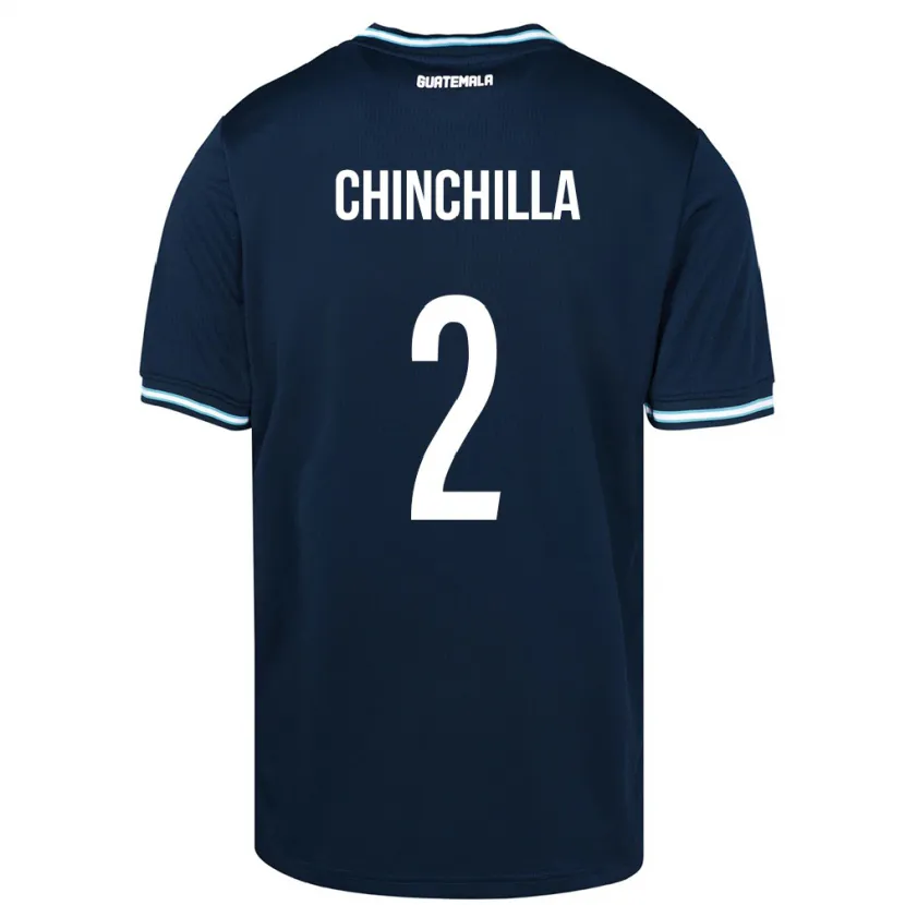 Danxen Hombre Camiseta Guatemala Nicolás Chinchilla #2 Azul 2ª Equipación 24-26 La Camisa