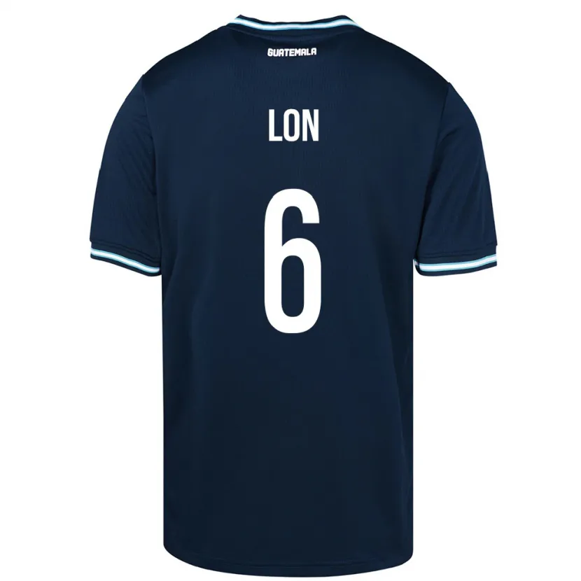 Danxen Hombre Camiseta Guatemala Ariel Lon #6 Azul 2ª Equipación 24-26 La Camisa