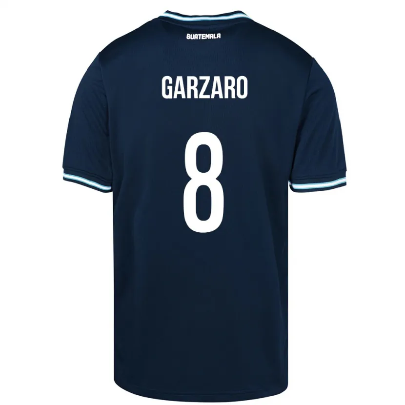 Danxen Hombre Camiseta Guatemala Santiago Garzaro #8 Azul 2ª Equipación 24-26 La Camisa