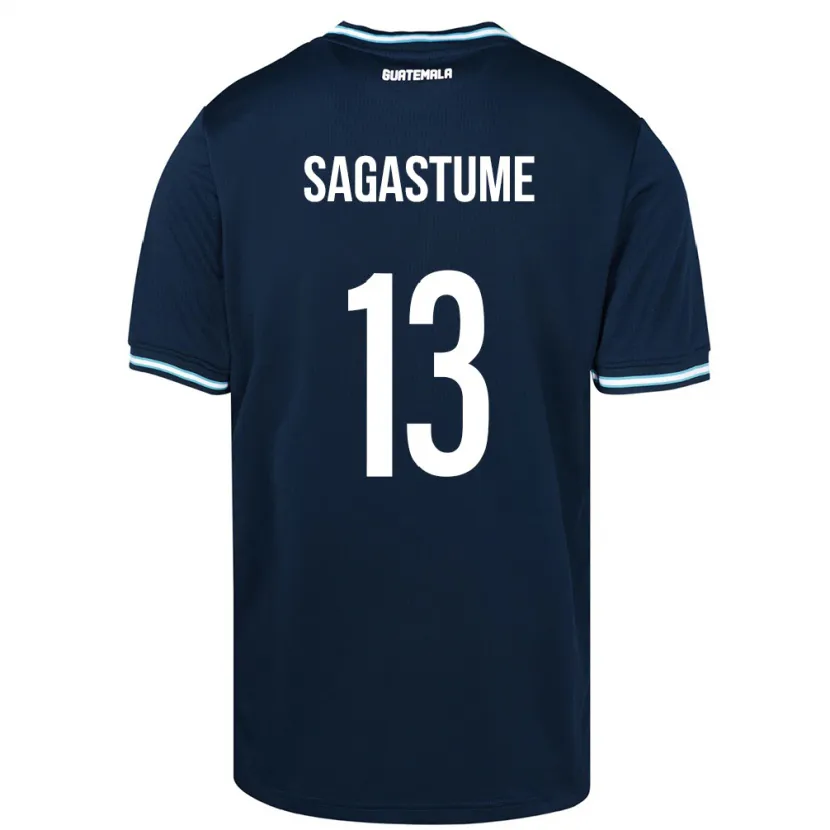 Danxen Hombre Camiseta Guatemala Selvin Sagastume #13 Azul 2ª Equipación 24-26 La Camisa