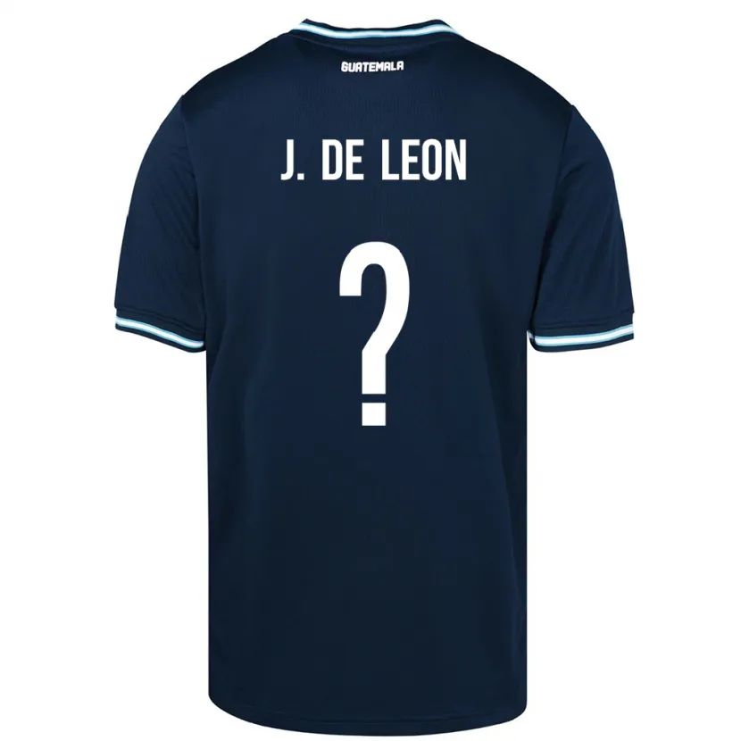 Danxen Hombre Camiseta Guatemala Jose De Leon #0 Azul 2ª Equipación 24-26 La Camisa