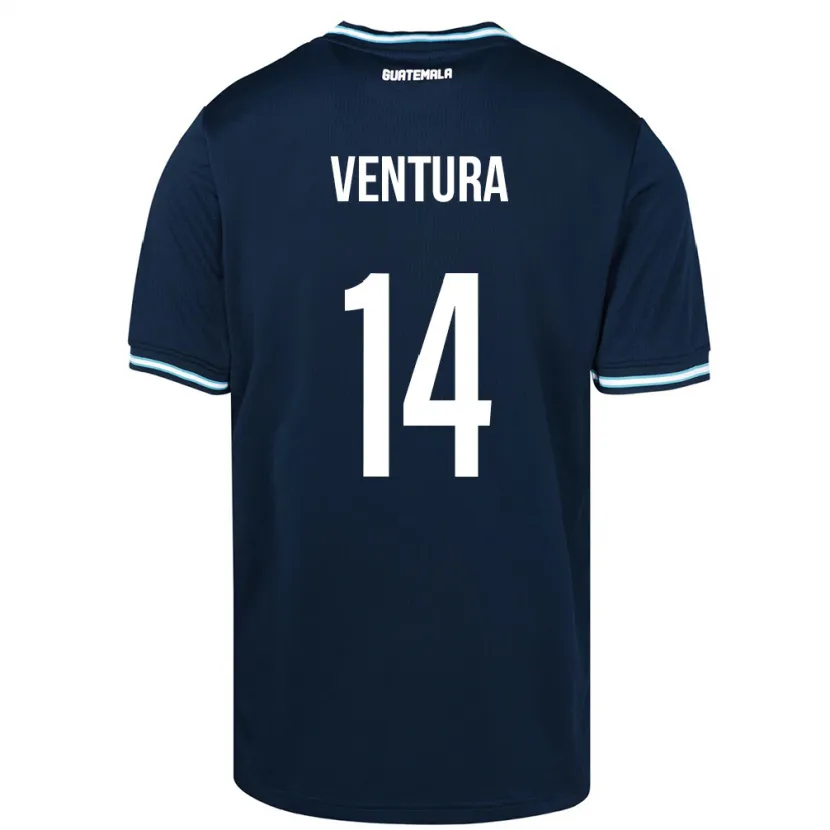 Danxen Hombre Camiseta Guatemala Madelyn Ventura #14 Azul 2ª Equipación 24-26 La Camisa