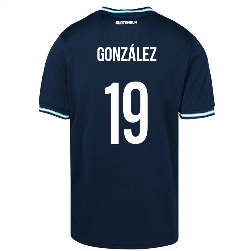 Danxen Hombre Camiseta Guatemala Karen González #19 Azul 2ª Equipación 24-26 La Camisa