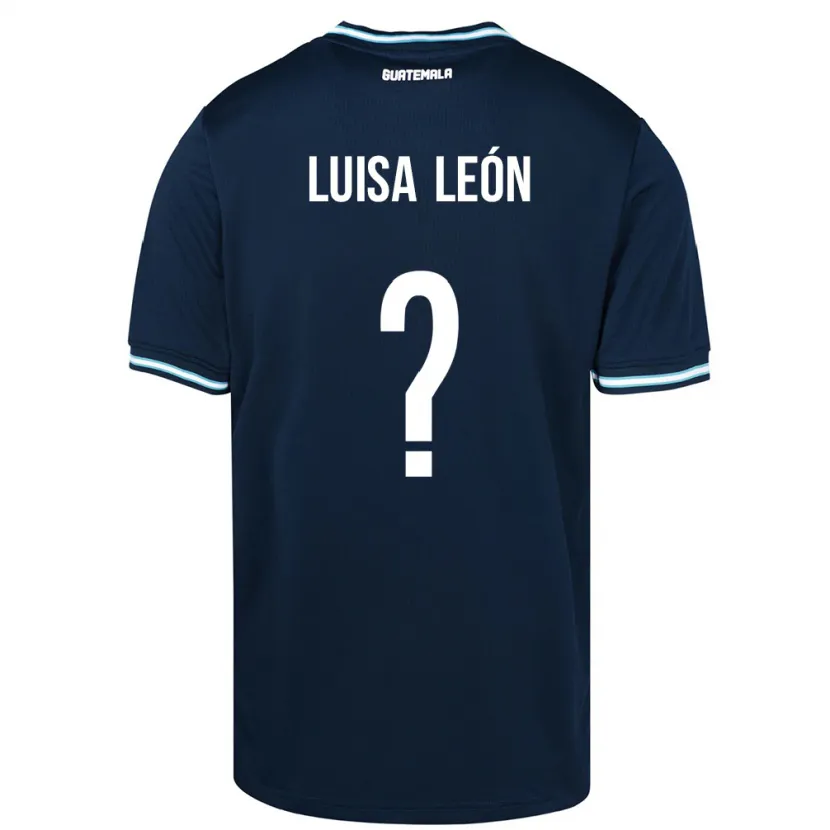 Danxen Hombre Camiseta Guatemala Luisa León #0 Azul 2ª Equipación 24-26 La Camisa