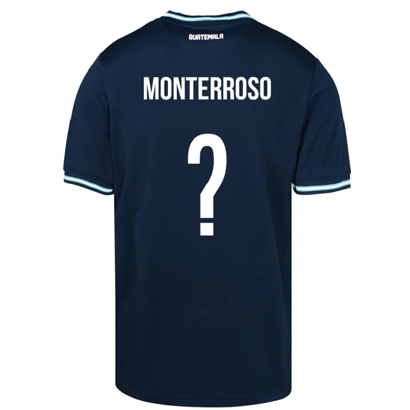 Danxen Hombre Camiseta Guatemala María Monterroso #0 Azul 2ª Equipación 24-26 La Camisa