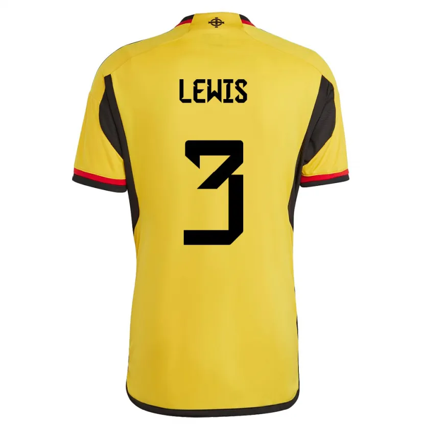 Danxen Hombre Camiseta Irlanda Del Norte Jamal Lewis #3 Blanco 2ª Equipación 24-26 La Camisa