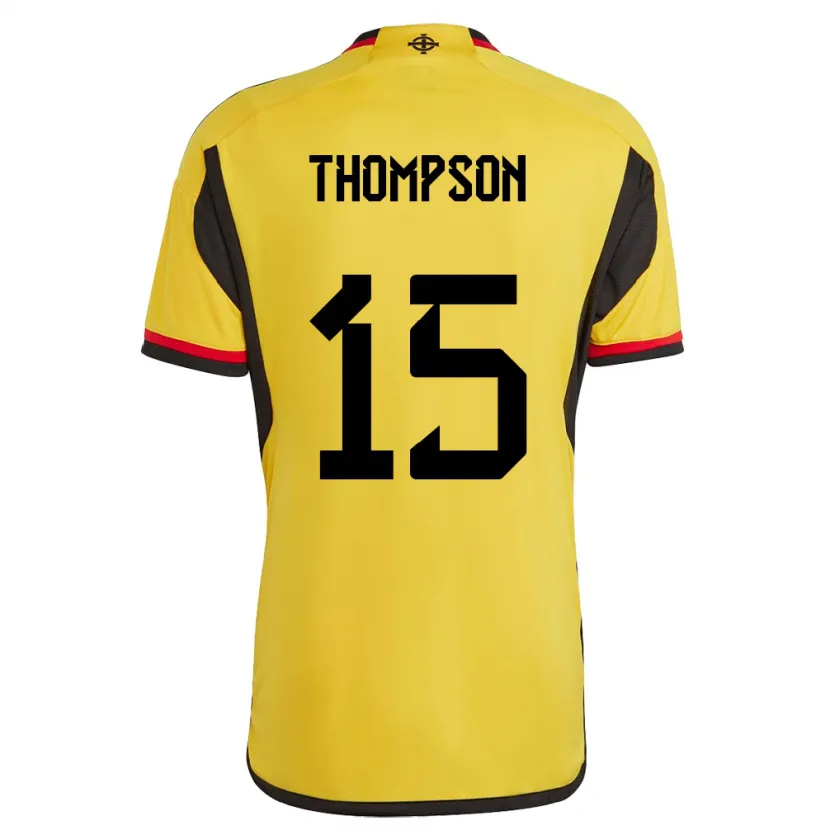 Danxen Hombre Camiseta Irlanda Del Norte Jordan Thompson #15 Blanco 2ª Equipación 24-26 La Camisa