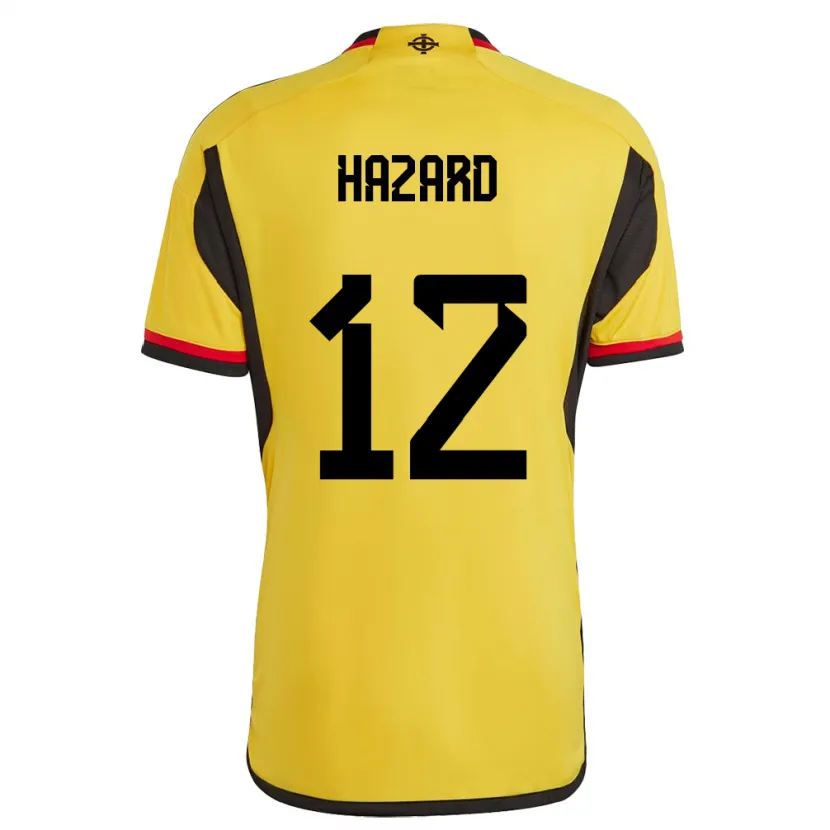 Danxen Hombre Camiseta Irlanda Del Norte Conor Hazard #12 Blanco 2ª Equipación 24-26 La Camisa
