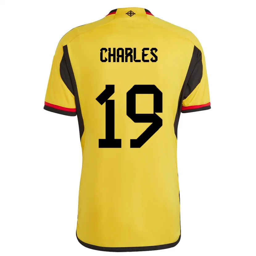Danxen Hombre Camiseta Irlanda Del Norte Shea Charles #19 Blanco 2ª Equipación 24-26 La Camisa