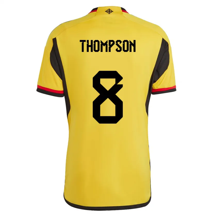 Danxen Hombre Camiseta Irlanda Del Norte Joel Thompson #8 Blanco 2ª Equipación 24-26 La Camisa