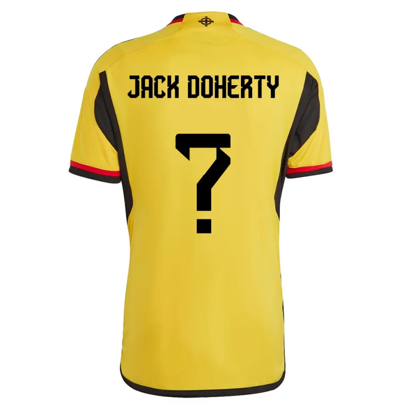 Danxen Hombre Camiseta Irlanda Del Norte Jack Doherty #0 Blanco 2ª Equipación 24-26 La Camisa