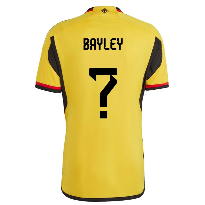 Danxen Hombre Camiseta Irlanda Del Norte Bayley Mccann #0 Blanco 2ª Equipación 24-26 La Camisa