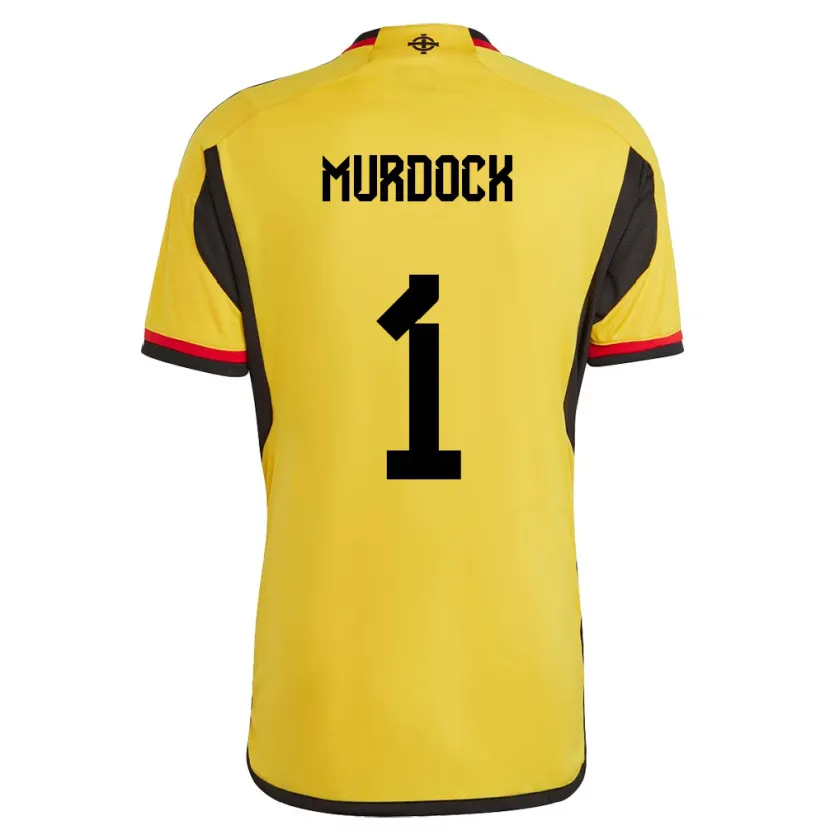 Danxen Hombre Camiseta Irlanda Del Norte Will Murdock #1 Blanco 2ª Equipación 24-26 La Camisa