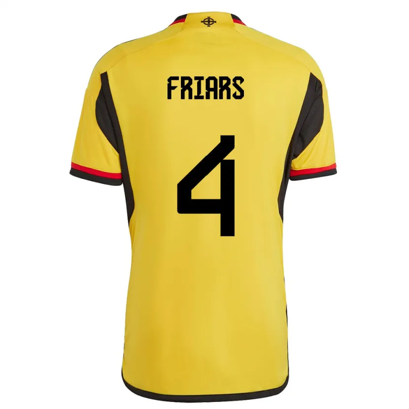 Danxen Hombre Camiseta Irlanda Del Norte Alfie Friars #4 Blanco 2ª Equipación 24-26 La Camisa