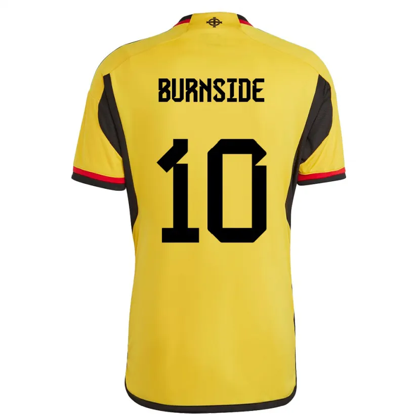 Danxen Hombre Camiseta Irlanda Del Norte Callum Burnside #10 Blanco 2ª Equipación 24-26 La Camisa
