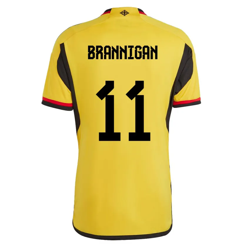 Danxen Hombre Camiseta Irlanda Del Norte Cole Brannigan #11 Blanco 2ª Equipación 24-26 La Camisa