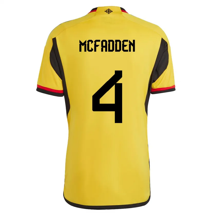 Danxen Hombre Camiseta Irlanda Del Norte Sarah Mcfadden #4 Blanco 2ª Equipación 24-26 La Camisa