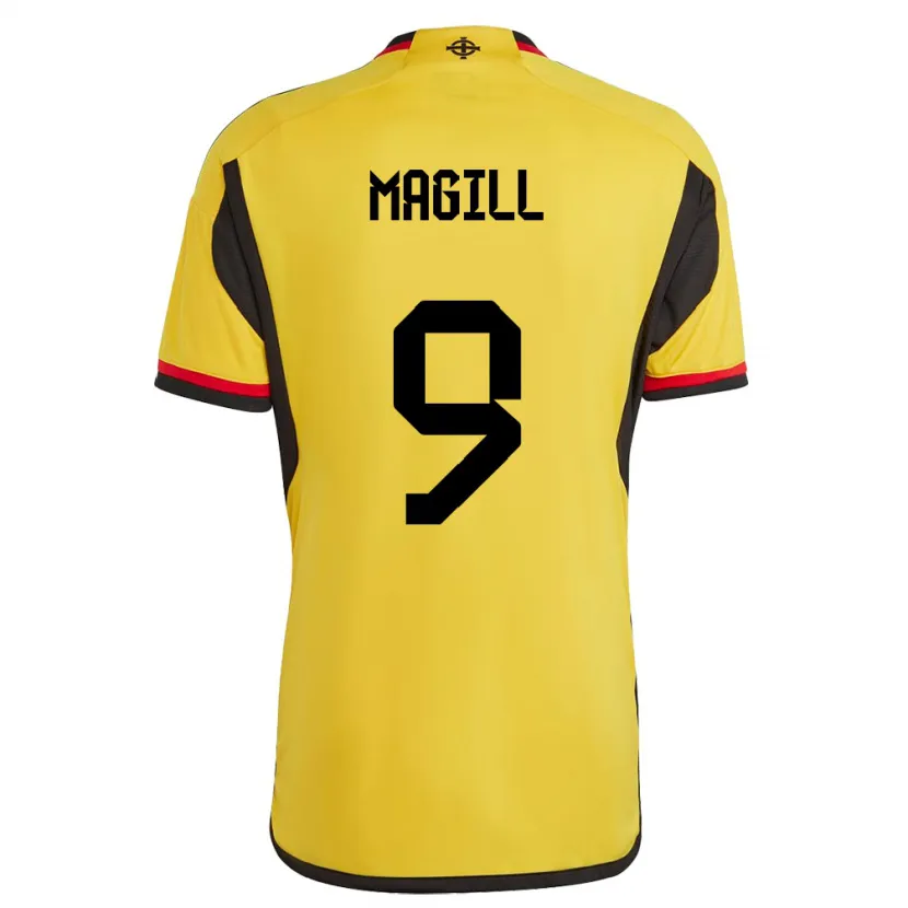 Danxen Hombre Camiseta Irlanda Del Norte Simone Magill #9 Blanco 2ª Equipación 24-26 La Camisa