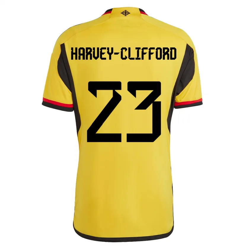 Danxen Hombre Camiseta Irlanda Del Norte Maddy Harvey-Clifford #23 Blanco 2ª Equipación 24-26 La Camisa