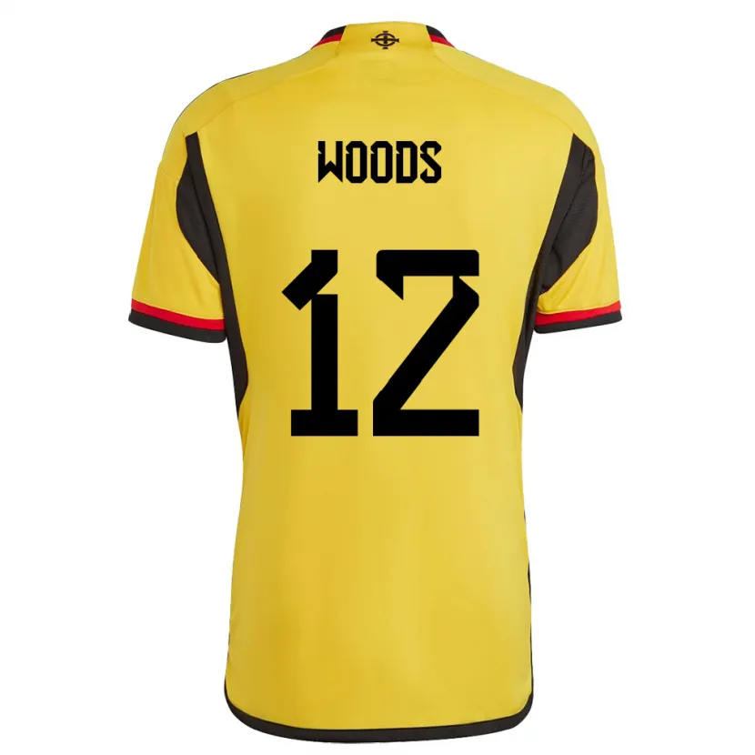 Danxen Hombre Camiseta Irlanda Del Norte Lilie Woods #12 Blanco 2ª Equipación 24-26 La Camisa