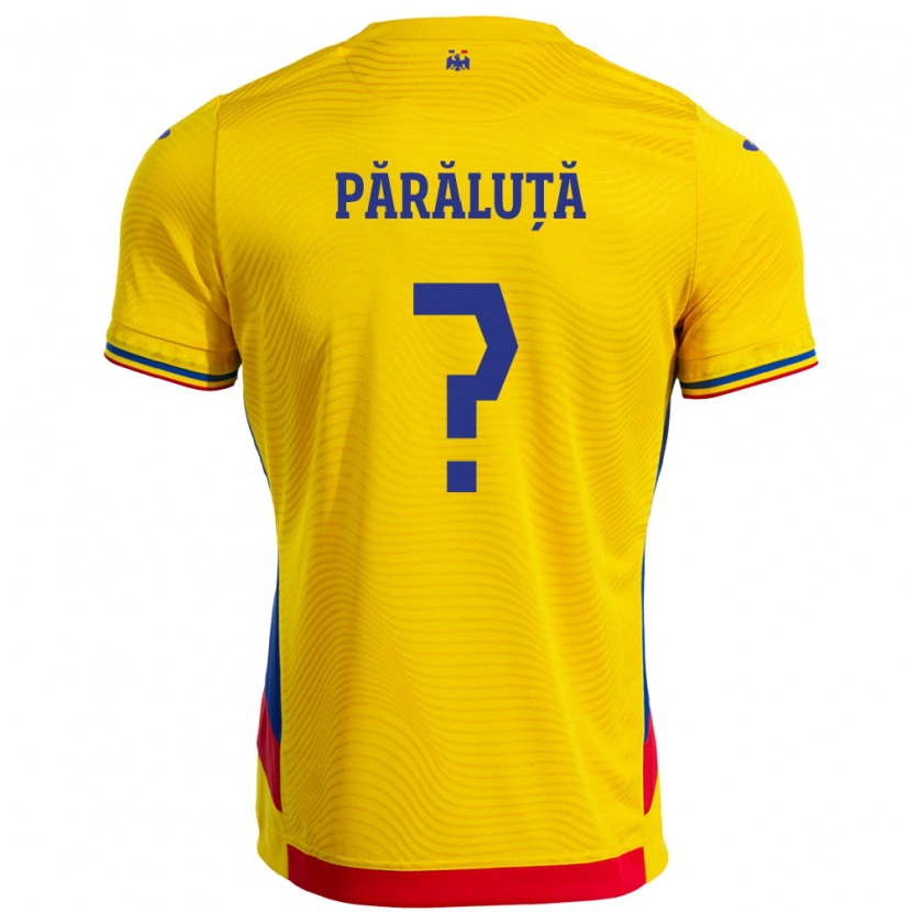 Danxen Mujer Camiseta Rumania Andreea Părăluță #0 Amarillo 1ª Equipación 24-26 La Camisa