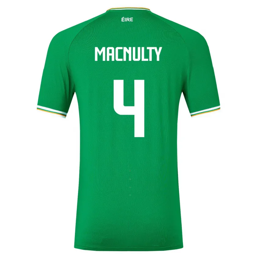 Danxen Mujer Camiseta Irlanda Anselmo García Macnulty #4 Verde 1ª Equipación 24-26 La Camisa