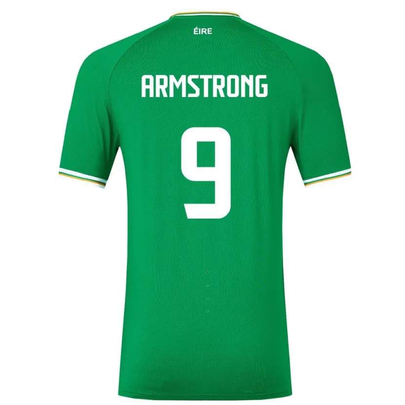 Danxen Mujer Camiseta Irlanda Sinclair Armstrong #9 Verde 1ª Equipación 24-26 La Camisa