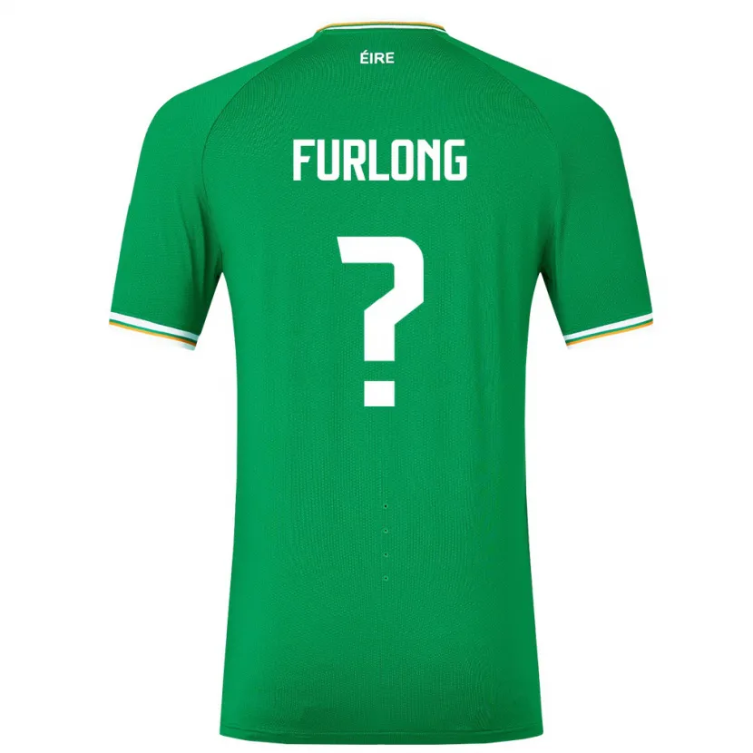 Danxen Mujer Camiseta Irlanda James Furlong #0 Verde 1ª Equipación 24-26 La Camisa