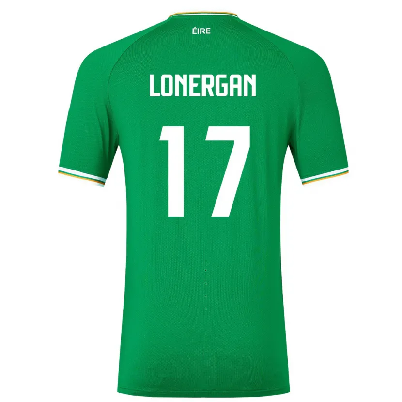 Danxen Mujer Camiseta Irlanda Tom Lonergan #17 Verde 1ª Equipación 24-26 La Camisa