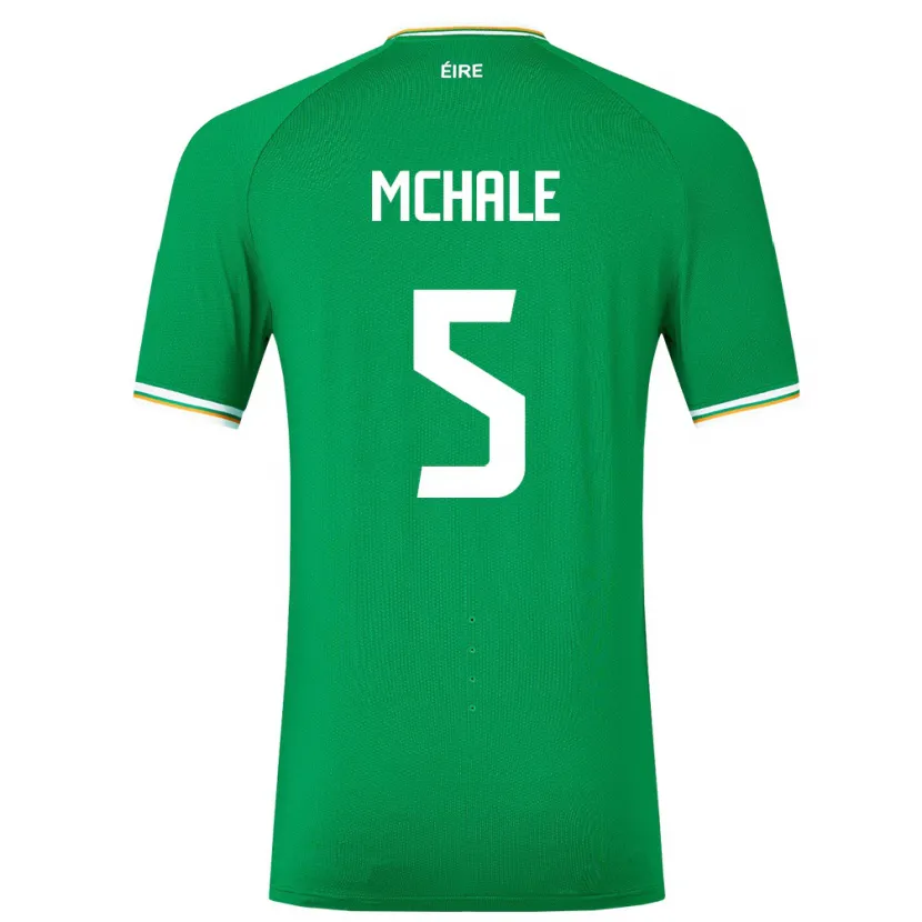 Danxen Mujer Camiseta Irlanda Sean Mchale #5 Verde 1ª Equipación 24-26 La Camisa