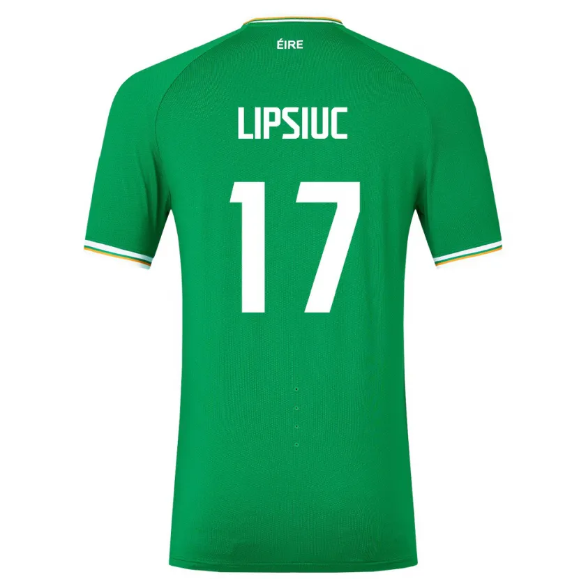 Danxen Mujer Camiseta Irlanda Darius Lipsiuc #17 Verde 1ª Equipación 24-26 La Camisa