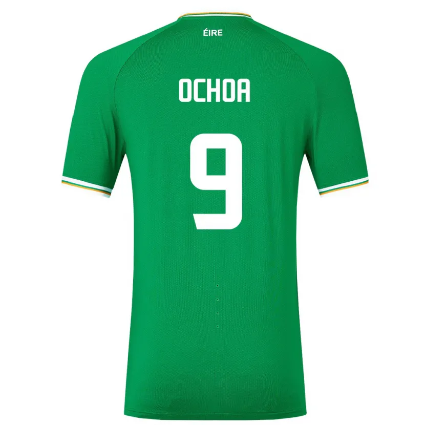 Danxen Mujer Camiseta Irlanda Aarón Ochoa #9 Verde 1ª Equipación 24-26 La Camisa
