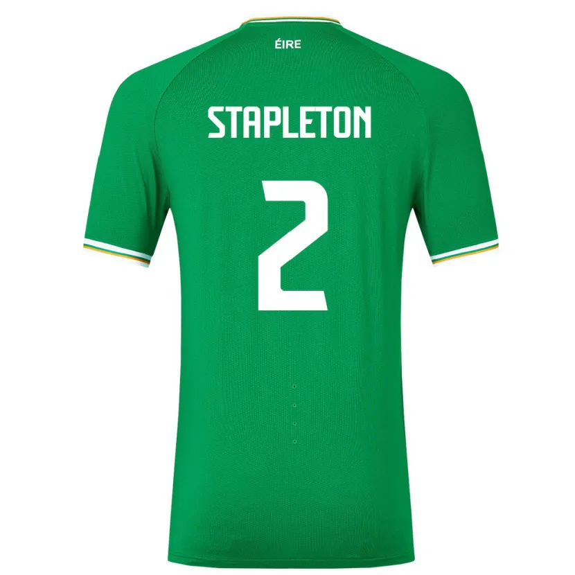 Danxen Mujer Camiseta Irlanda Jessie Stapleton #2 Verde 1ª Equipación 24-26 La Camisa