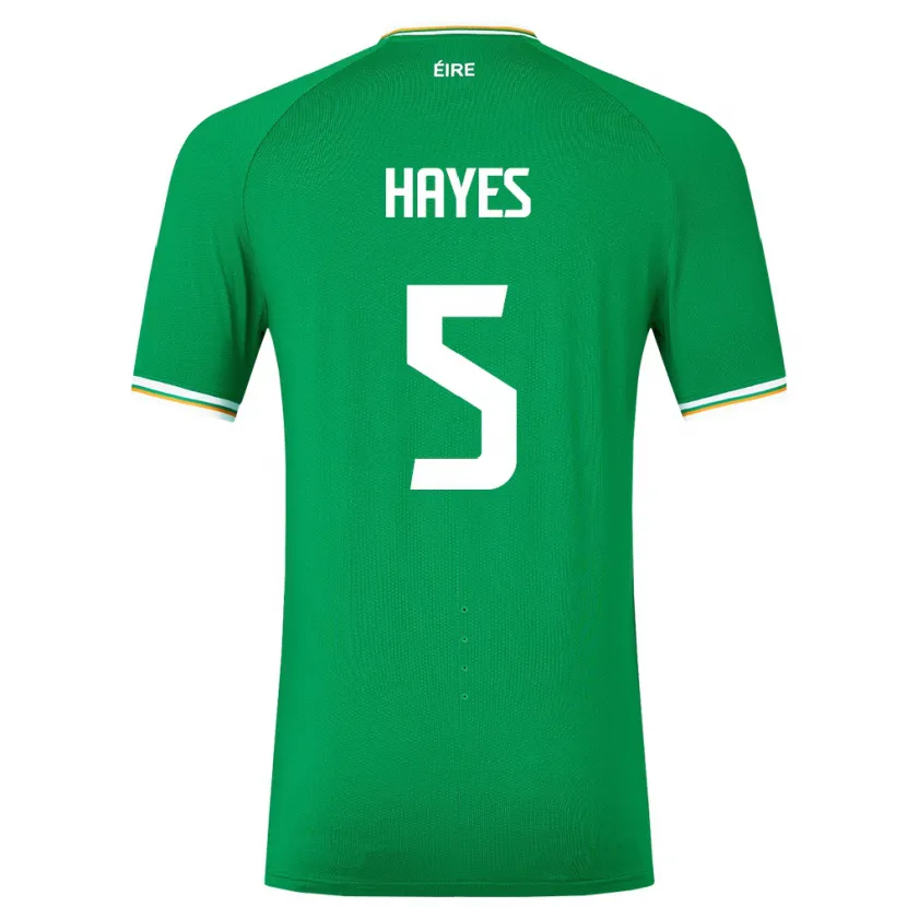 Danxen Mujer Camiseta Irlanda Caitlin Hayes #5 Verde 1ª Equipación 24-26 La Camisa