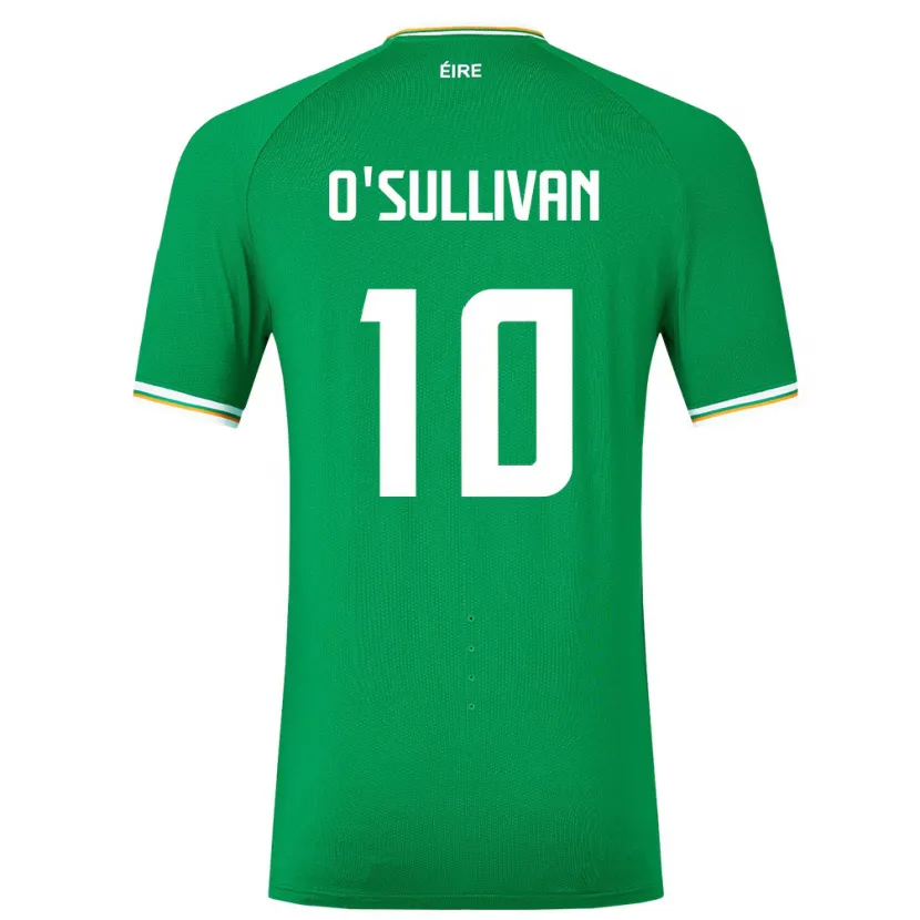 Danxen Mujer Camiseta Irlanda Denise O'sullivan #10 Verde 1ª Equipación 24-26 La Camisa
